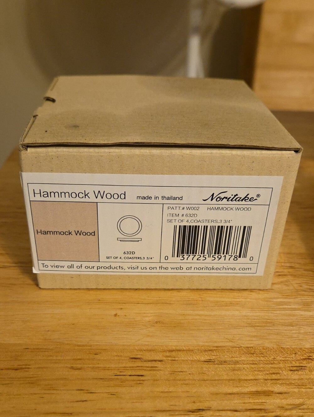 Noritake Hammock Wood Box in Brown and Cream